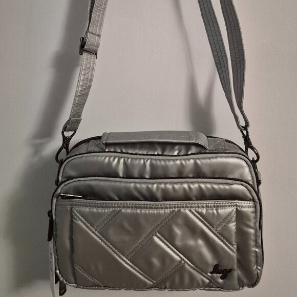 NWT LUG Scoop SE Crossbody in Metallic Silver - Picture 2 of 12